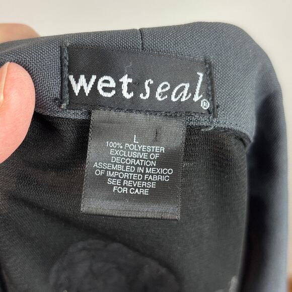 Vintage Y2K Wet Seal Vest Waistcoat Punk Cyber Grunge whimsigoth myspace - Picture 9 of 10